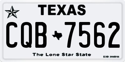 TX license plate CQB7562