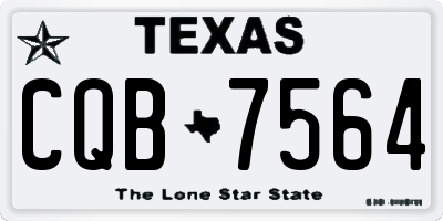 TX license plate CQB7564