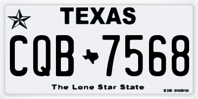 TX license plate CQB7568
