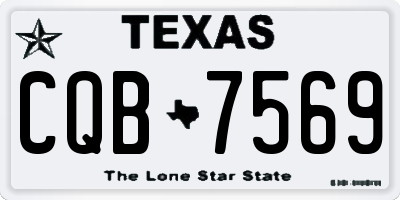 TX license plate CQB7569