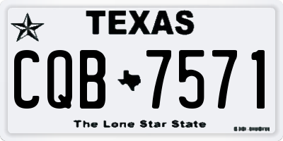 TX license plate CQB7571