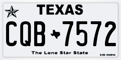TX license plate CQB7572