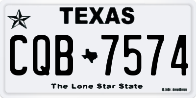 TX license plate CQB7574