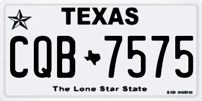 TX license plate CQB7575