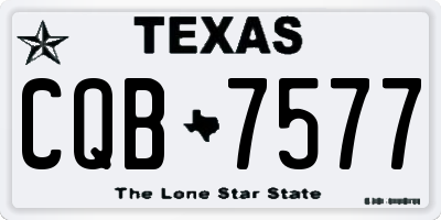TX license plate CQB7577
