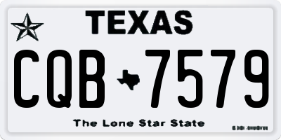 TX license plate CQB7579