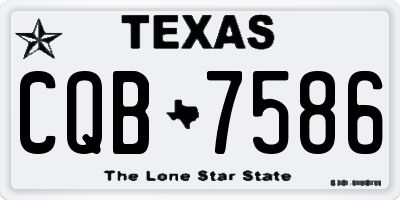 TX license plate CQB7586