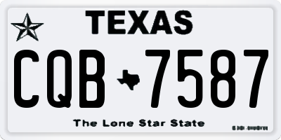 TX license plate CQB7587