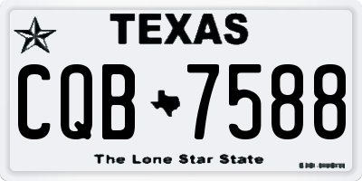 TX license plate CQB7588