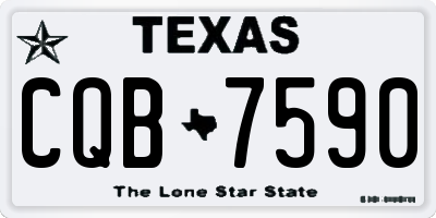 TX license plate CQB7590
