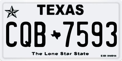 TX license plate CQB7593