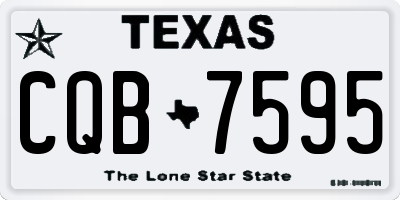 TX license plate CQB7595