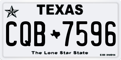TX license plate CQB7596