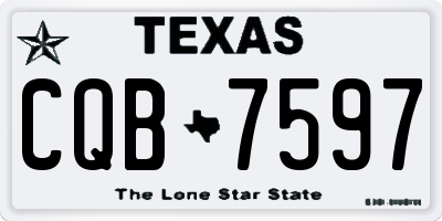 TX license plate CQB7597