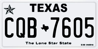 TX license plate CQB7605