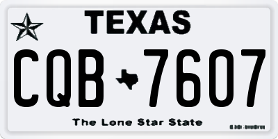 TX license plate CQB7607