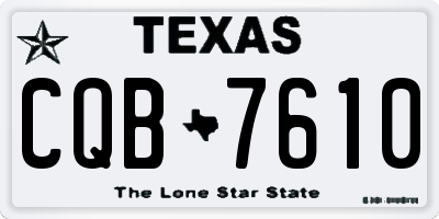 TX license plate CQB7610