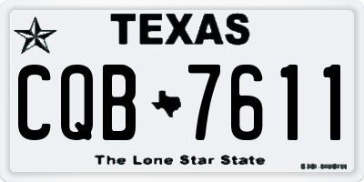 TX license plate CQB7611