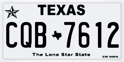 TX license plate CQB7612
