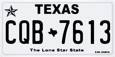 TX license plate CQB7613