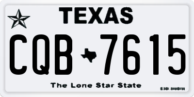 TX license plate CQB7615