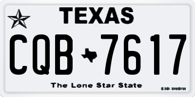 TX license plate CQB7617