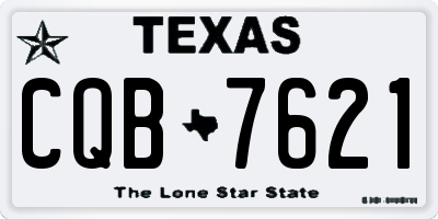 TX license plate CQB7621