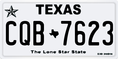 TX license plate CQB7623