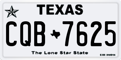 TX license plate CQB7625