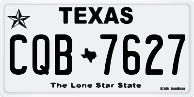 TX license plate CQB7627