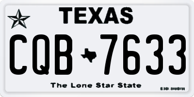 TX license plate CQB7633