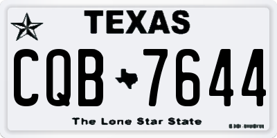 TX license plate CQB7644