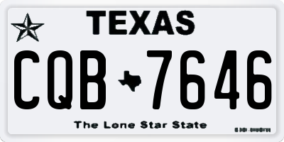 TX license plate CQB7646