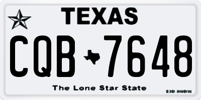 TX license plate CQB7648