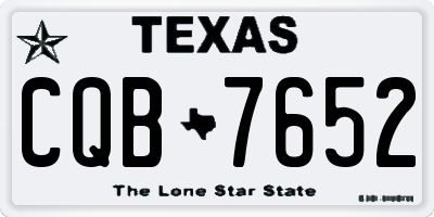 TX license plate CQB7652