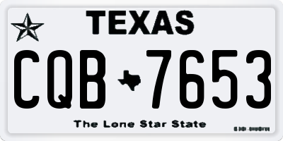 TX license plate CQB7653