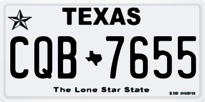 TX license plate CQB7655