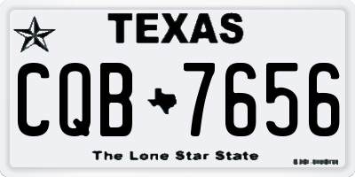 TX license plate CQB7656
