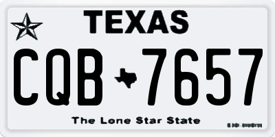 TX license plate CQB7657