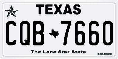 TX license plate CQB7660