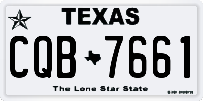 TX license plate CQB7661