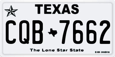 TX license plate CQB7662
