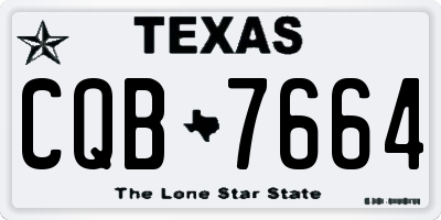 TX license plate CQB7664
