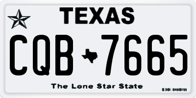 TX license plate CQB7665