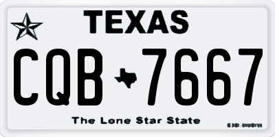 TX license plate CQB7667