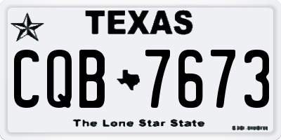 TX license plate CQB7673