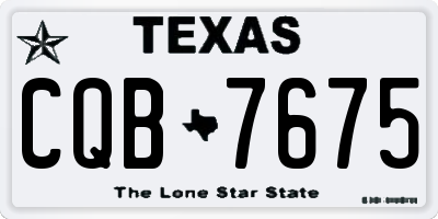 TX license plate CQB7675