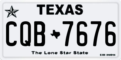 TX license plate CQB7676