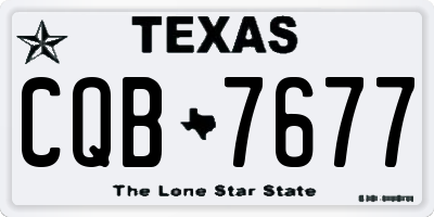 TX license plate CQB7677