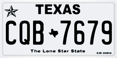 TX license plate CQB7679